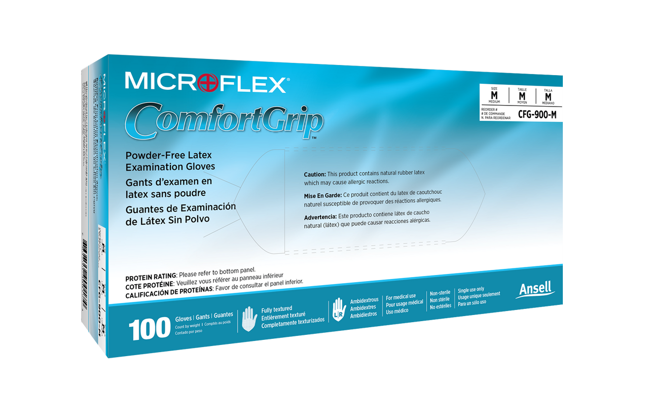Ansell CFG-900 Microflex ComfortGrip Latex Gloves